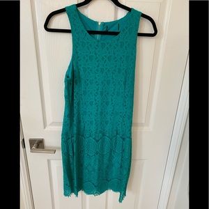 Turquoise lace dress